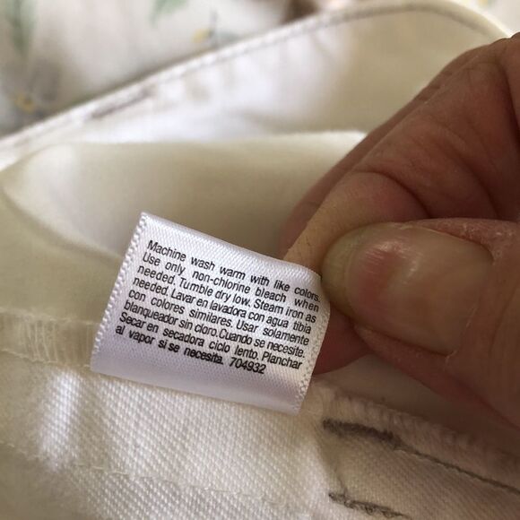 ANA A New Approach Wide Leg Jeans Size 10p White GUC - Picture 6 of 7